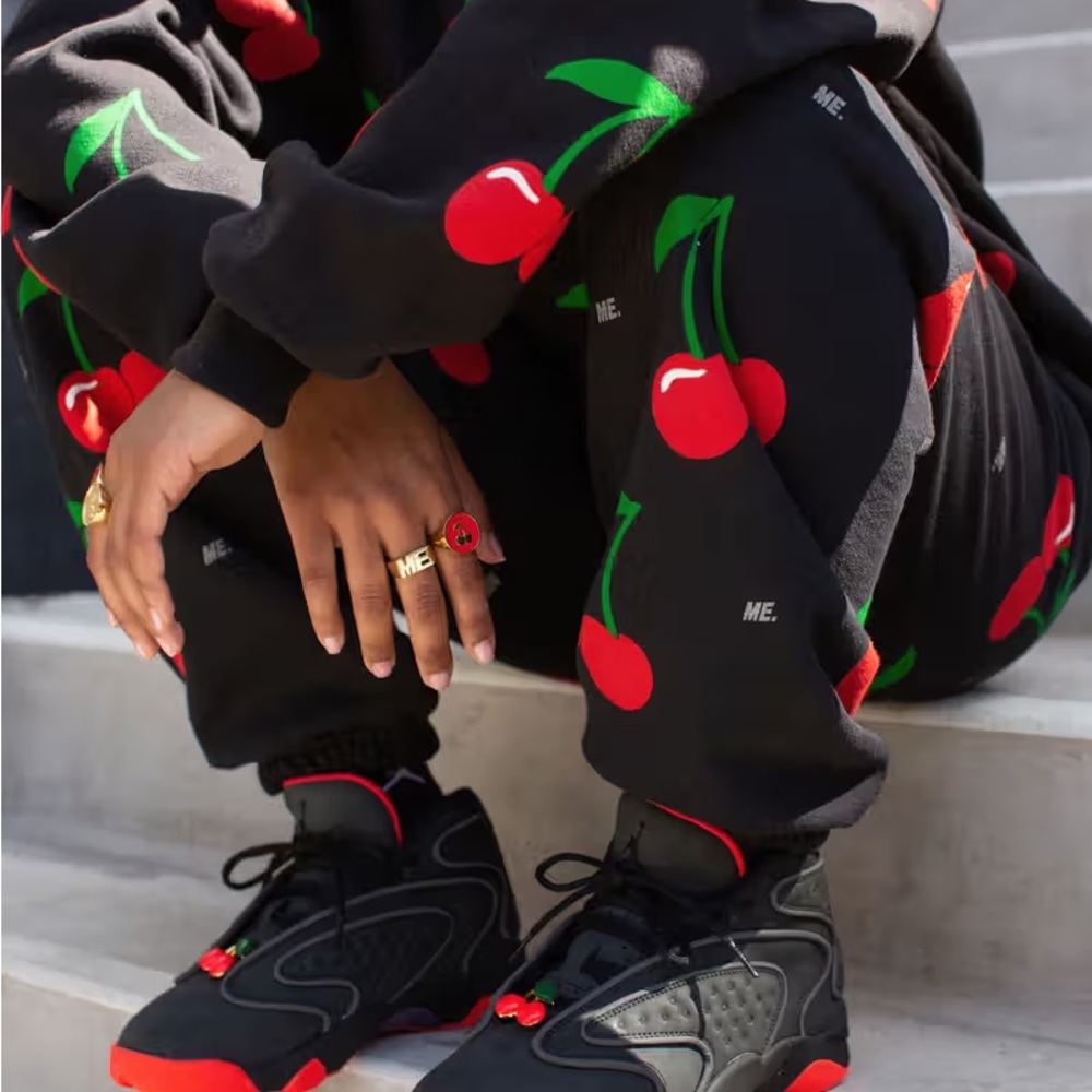 LIMITED EDITION MELODY EHSANI CHERRY SWEAT SUIT M